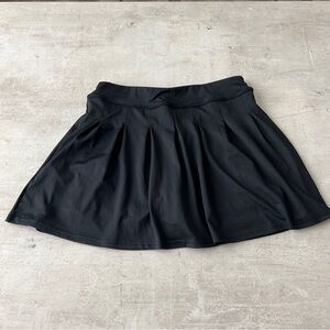 Black Skort, Pleated Skort with Pocket